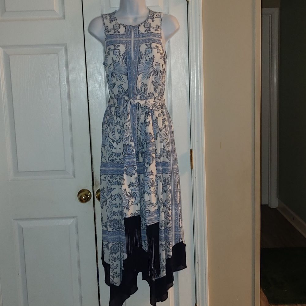 Michael Michael Kors blue white hankerchief  dress  Sz S NWOT